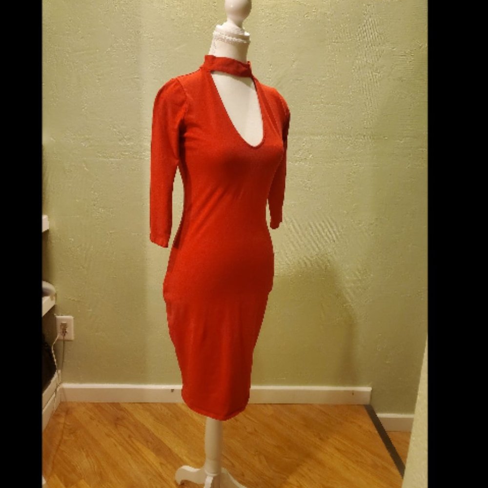Venus Red Bodycon Dress